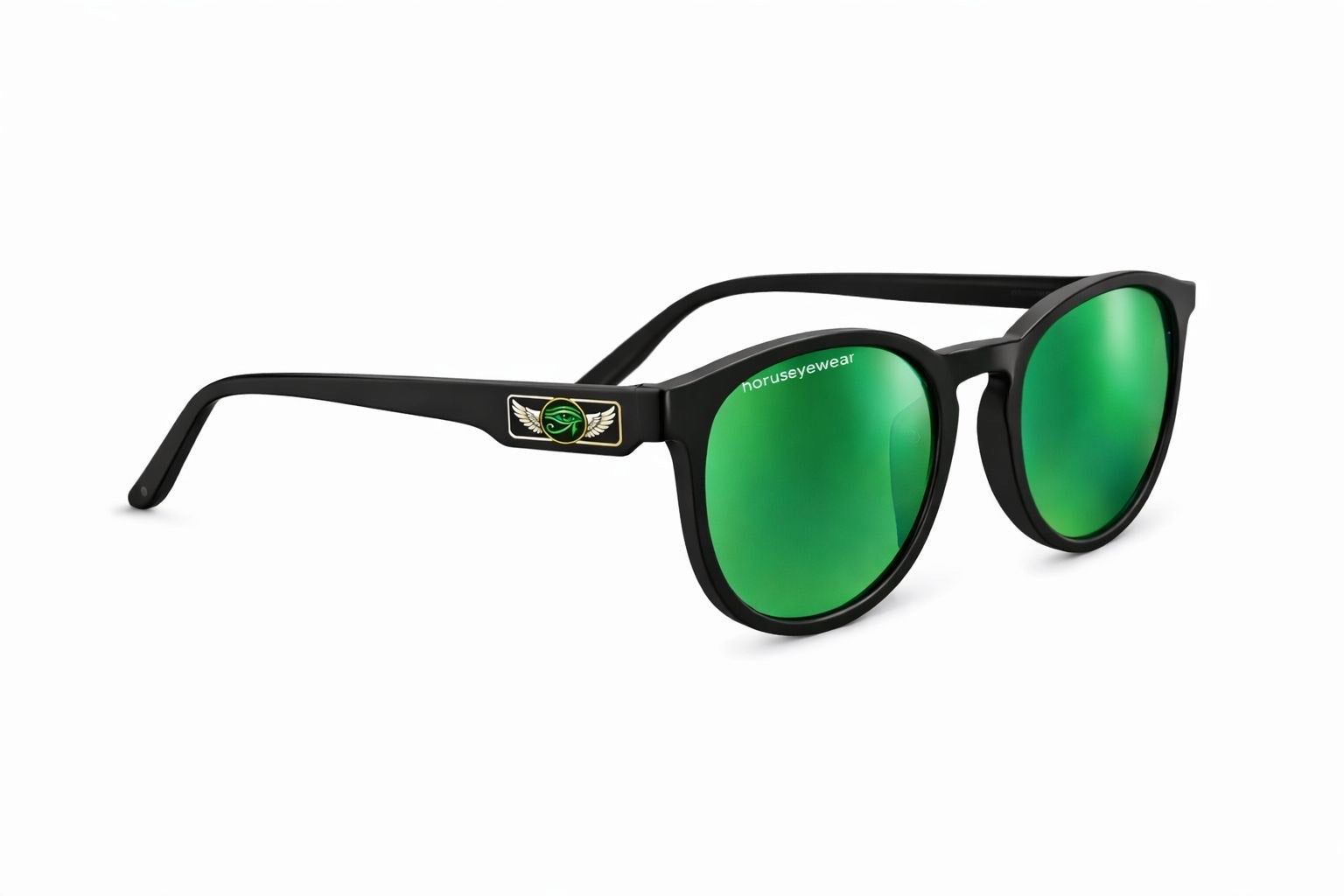 Gafas de Sol Horus Black Green – Lente Espejada Verde